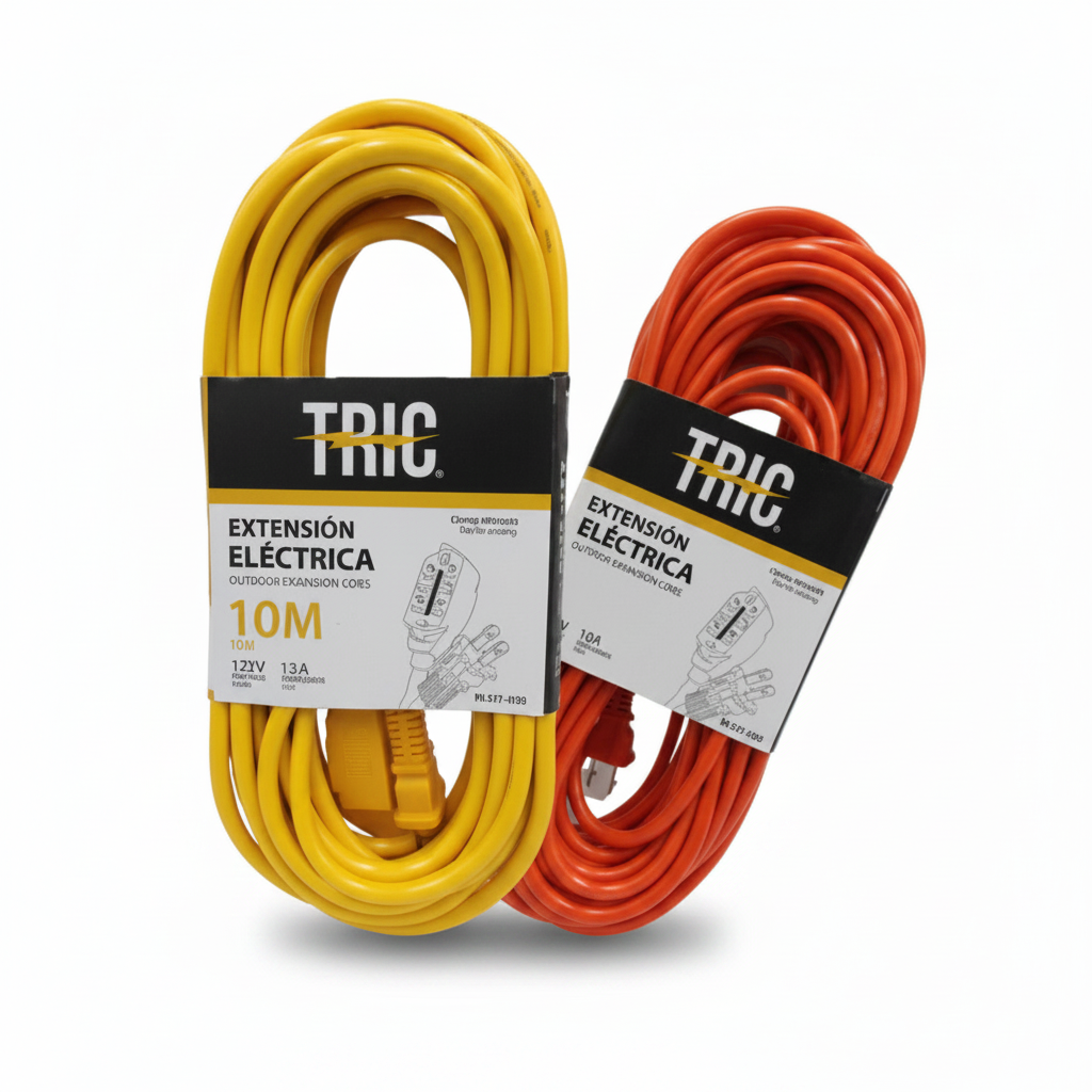 Extensión eléctrica 10 metros 3 tomas